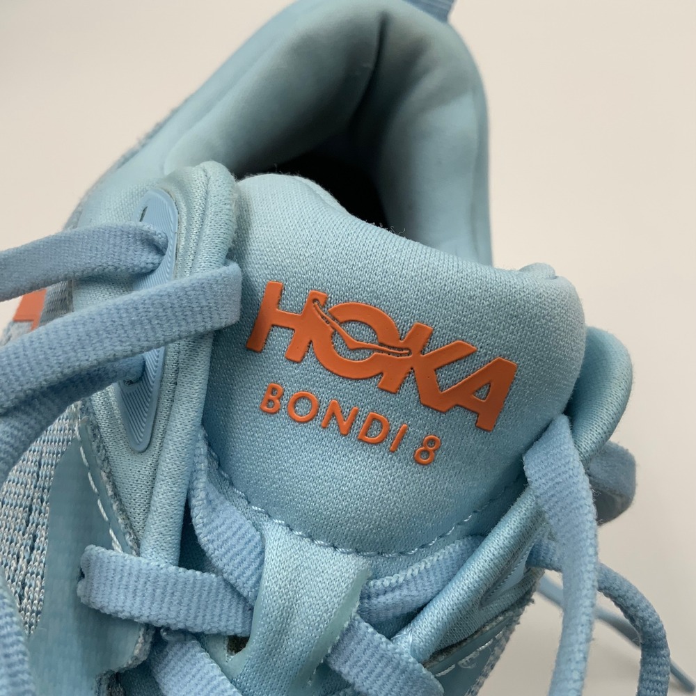 Hoka Bondi 8 Womens Running Shoes Blue Orange Yellow Sneakers 1127952 - Picture 5 of 10
